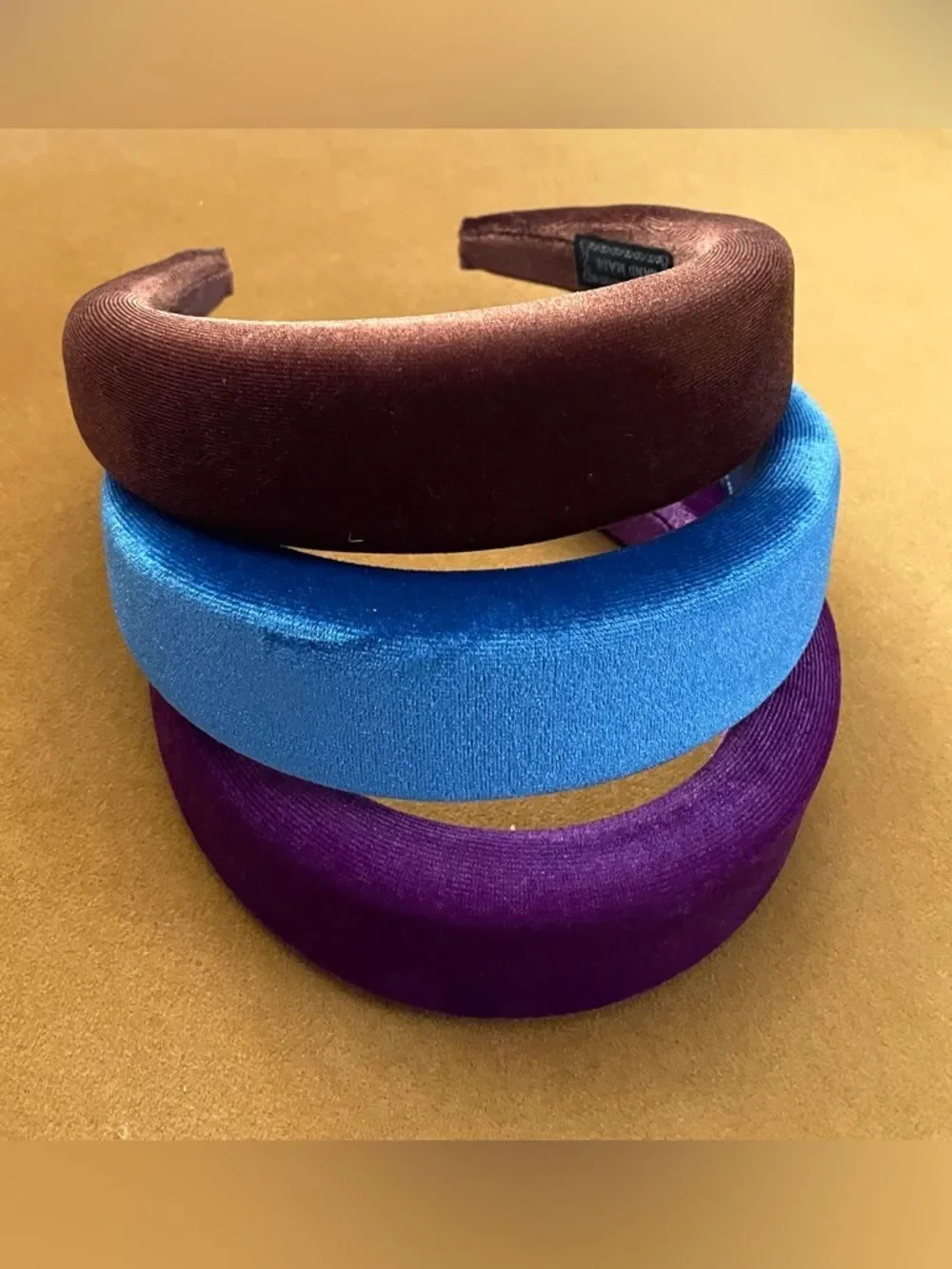 3 Velvet Padded Headbands